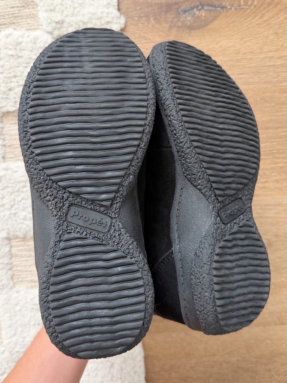 Propét Hedy Round Toe Zippered Booties in Black - Picture 5 of 8